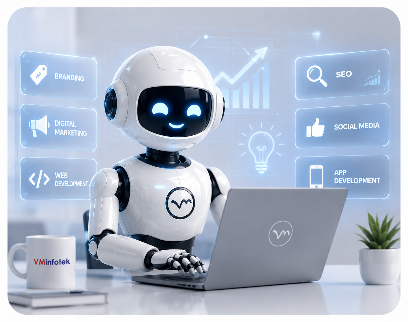 AI-powered digital marketing, web development and SEO services by VM Infotek
